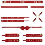 6PCS Sex Bondage BDSM Kit with Adjustable Cuffs Blindfold SM Games For Couple