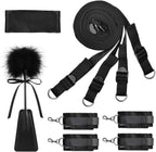 Sex Bondage BDSM Restraints Set with Blindfold and Tickler For Bedroom sex